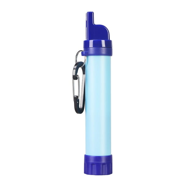 Herramientas de filtro de agua potable Purificador de agua de supervivencia  para senderismo con pajita (azul) Ndcxsfigh