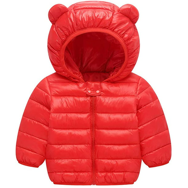 Abrigos de invierno para niños, niños, niñas, chaqueta ligera acolchada, capuchas de oso, ropa de abrigo infantil Adepaton CJWUS-5911 | Walmart en línea