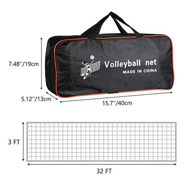 Red profesional de voleibol, red de voleibol de piscina con cuerda de  alambre de avión, 32 pies x 3 pies, para interiores y exteriores (sin  postes)