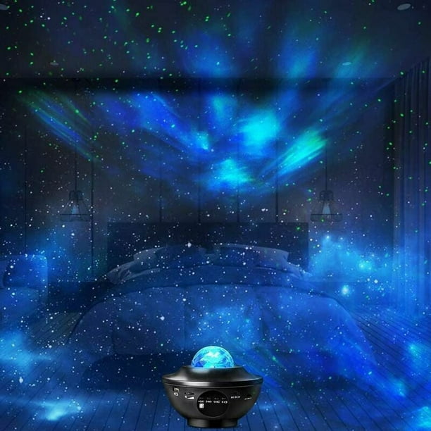 Luz de proyector de estrellas LED Aleko, simulación de nube de luz de  proyector bluetooth 12 tipos de modos de música ACTIVE Biensenido a ACTIVE