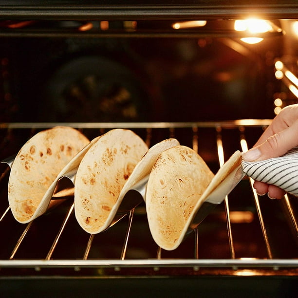 DeTODO Porta Tacos Soportes Para Tortillas De Acero Inoxidable