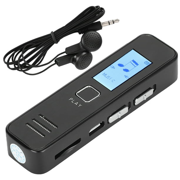  FWQFEW Grabadora de voz portátil, Mini grabadora magnética  fuerte, batería de larga duración recargable pequeña (color: negro, tamaño:  16 GB) : Electrónica