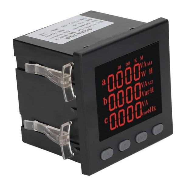 Amperímetro digital de 3 fases de voltaje, panel de alimentación