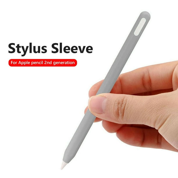 Para Apple Pencil 2 Estuche para iPad Touch Pen Cover Stylus Soft Sleeve  (Gris)