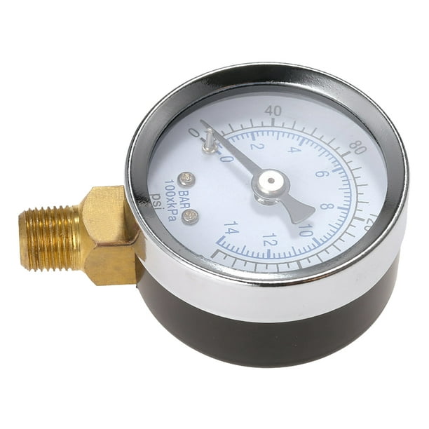 200 Psi Manómetro de Presión de Agua Aceite, Aire Compresor de Aire Presión  17x0.9.36 Pulgadas Soledad Manómetro de presión