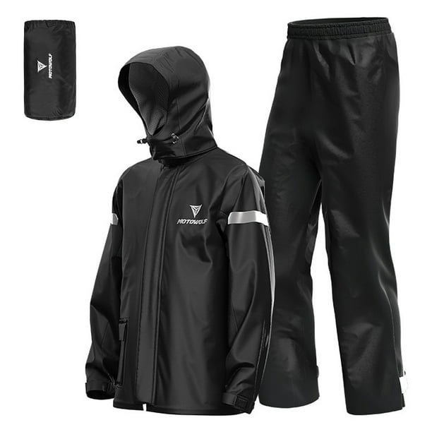  ILM traje de lluvia para motocicleta, impermeable, 6 bolsillos,  2 piezas, chaqueta y pantalones, para hombre