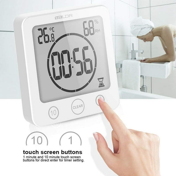  BALDR Reloj de ducha digital con temporizador, diseño