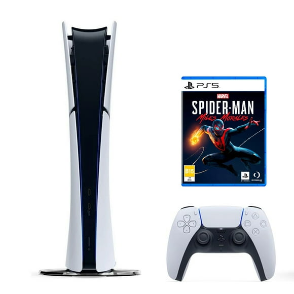 consola de videojuegos playstation 5 slim digital de 1tb con marvels spiderman miles morales sony blanco