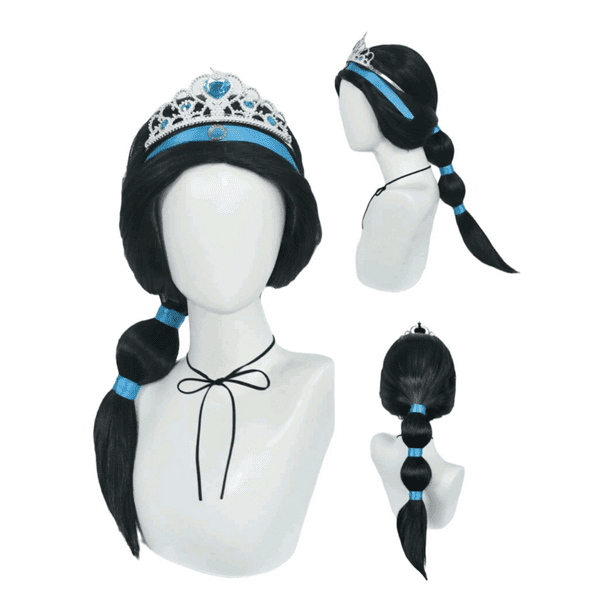 Accesorio Premium De Disfraz California Costumes Collections Peluca  Princessa Jasmine-Disney De Adulto Color Negro