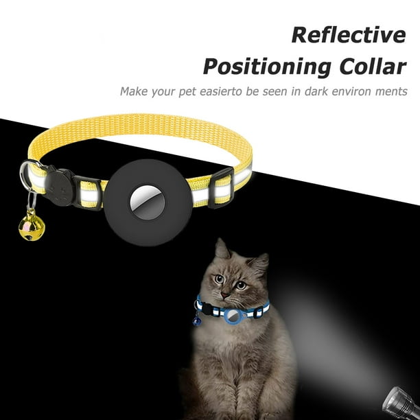 Collar Localizador De Gatos Fashion Gps Tracker Nylon Cat Tracker para  accesorios para mascotas al aire libre (amarillo)