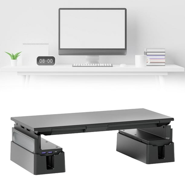 Soporte elevador para Monitor de escritorio, elevador de estante de  escritorio, multifuncional, soporte ergonómico para ordenador, soporte para  perfke Soporte para monitor de escritorio