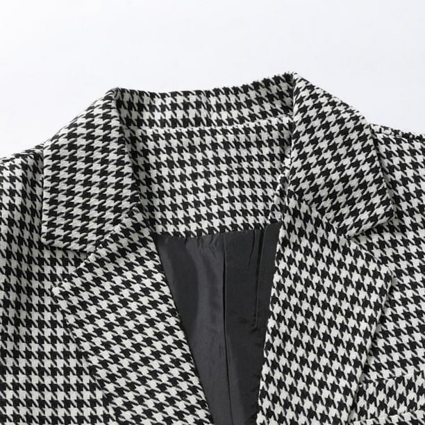 Blazer informal de un botón para hombre con chaqueta con estampado de rayas  Pompotops oipoqjl40123