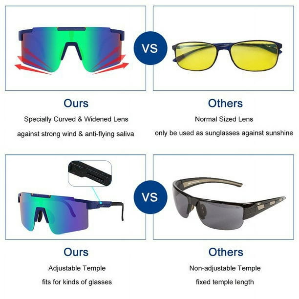  Gafas de sol polarizadas para hombre, ciclismo, conducir,  pesca, 100% protección UV, Normal : Deportes y Actividades al Aire Libre