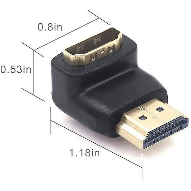 Adaptador HDMI 90 Grados - Conector para Espacios Reducidos