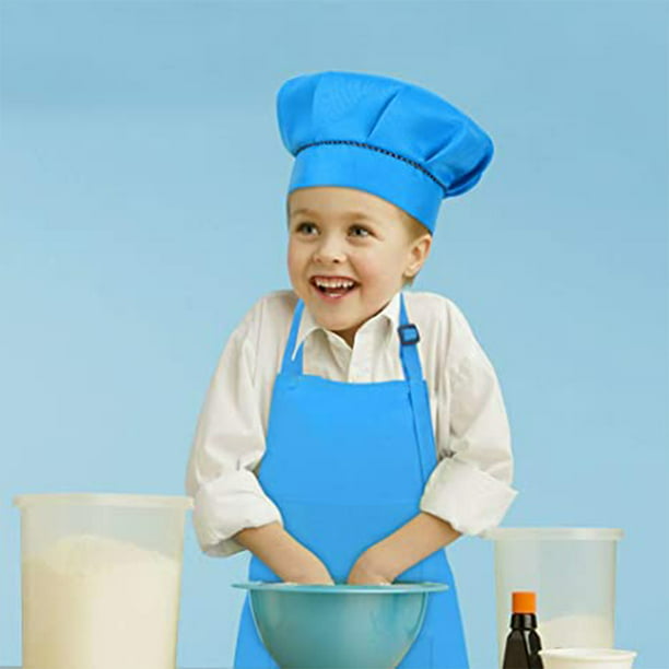 Gorro cocinero infantil azul. Divertidos gorros de cocinero y