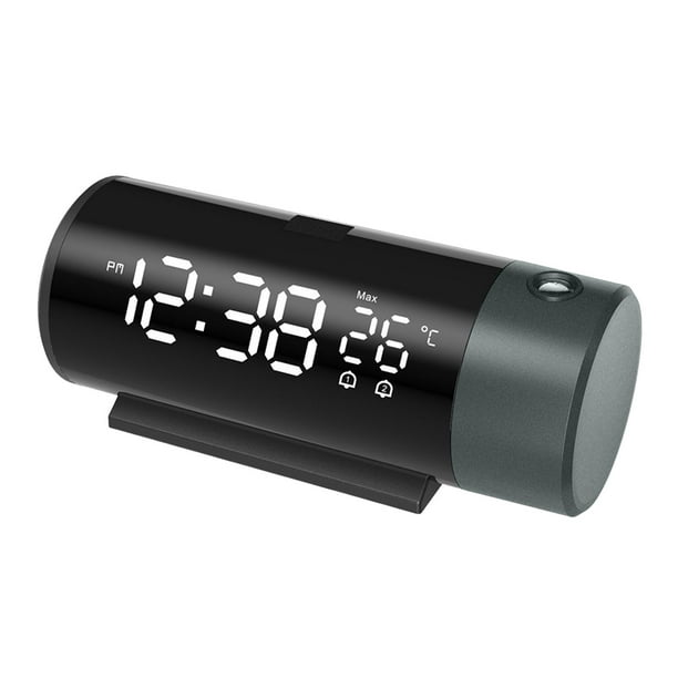 Proyección Reloj despertador Techo Proyector de pared Reloj USB Reloj de  cabecera Snooze Reloj de mesa digital para Oficina Restaurante Ancianos  Macarena Despertador con proyector