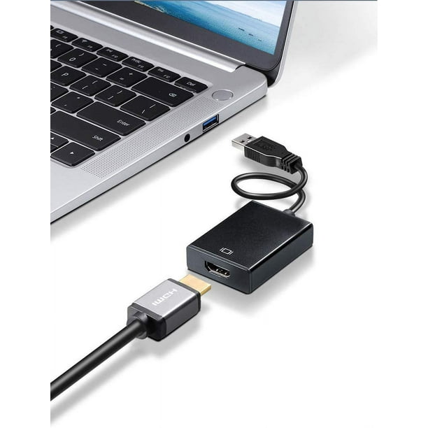  Adaptador USB a HDMI, USB 3.0 a HDMI 1080P convertidor de audio  de video con un cable HDMI de 6 pies para conectar PC, portátil a monitor,  compatible con Windows XP
