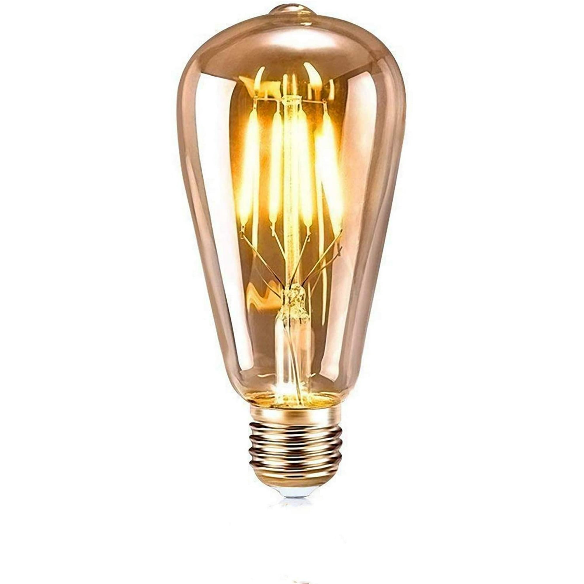 01 02 015 Lámpara de filamento, luz cálida dorada ST64 E27 bombilla LED  para cocina para hotel, sala de estar, bar para el hogar