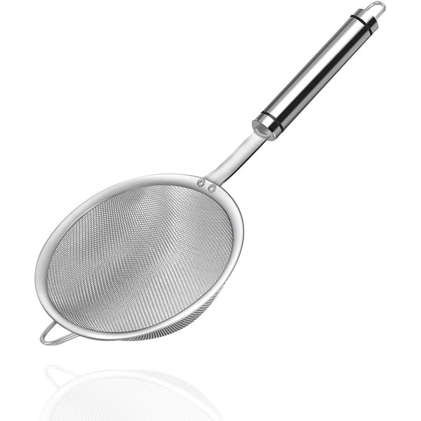 Colador/tamiz de leche de té de café de acero inoxidable, herramienta de  cocina (plata)