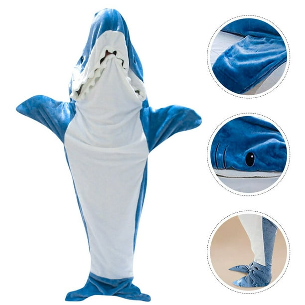 Pijama De tiburón para Mujer, manta usable, saco De dormir, Sudadera con  capucha, terciopelo De cris Fivean unisex