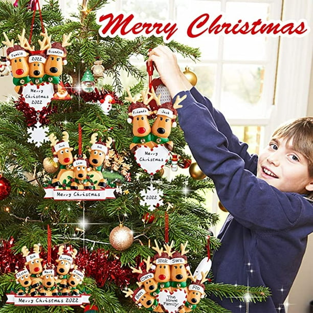 3 adornos colgantes para árbol de Navidad, decoración familiar de colgantes con nombre de Sencillez | Walmart en línea