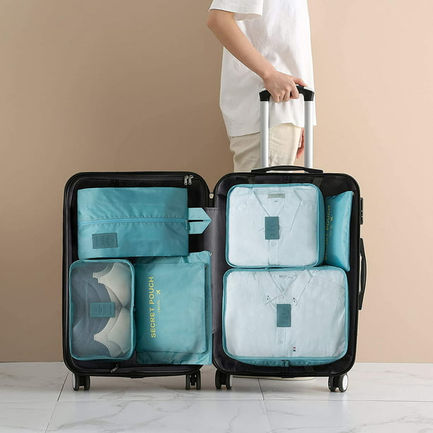 Comprar Bolsas organizadoras de viaje para mujer, organizador de maletas de  viaje portátil, bolsa de viaje para mujer, organizador de equipaje, ropa y  zapatos, 6 uds.
