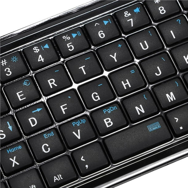 Injueey Teclado inalámbrico con teclas de botón de mano ABS ligero pequeño  receptor fuerte estabilidad teclado de bolsillo ordenador Teléfono y