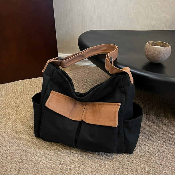 Bolso de mano de Color sólido a la moda Simple para mujer, bolsos