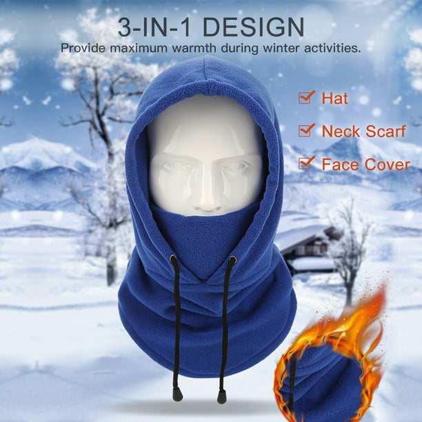 Winter Fleece Face Cover Mujer Hombre Windproof Ski Balaclava Warm