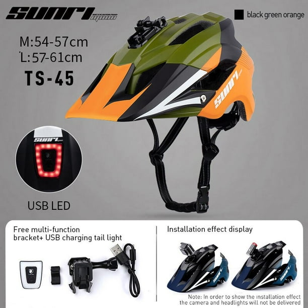 SUNRIMOON-Casco de Bicicleta para hombre, protector de cabeza con visera  solar, para Ciclismo de montaña o carretera Fivean Cascos de ciclismo