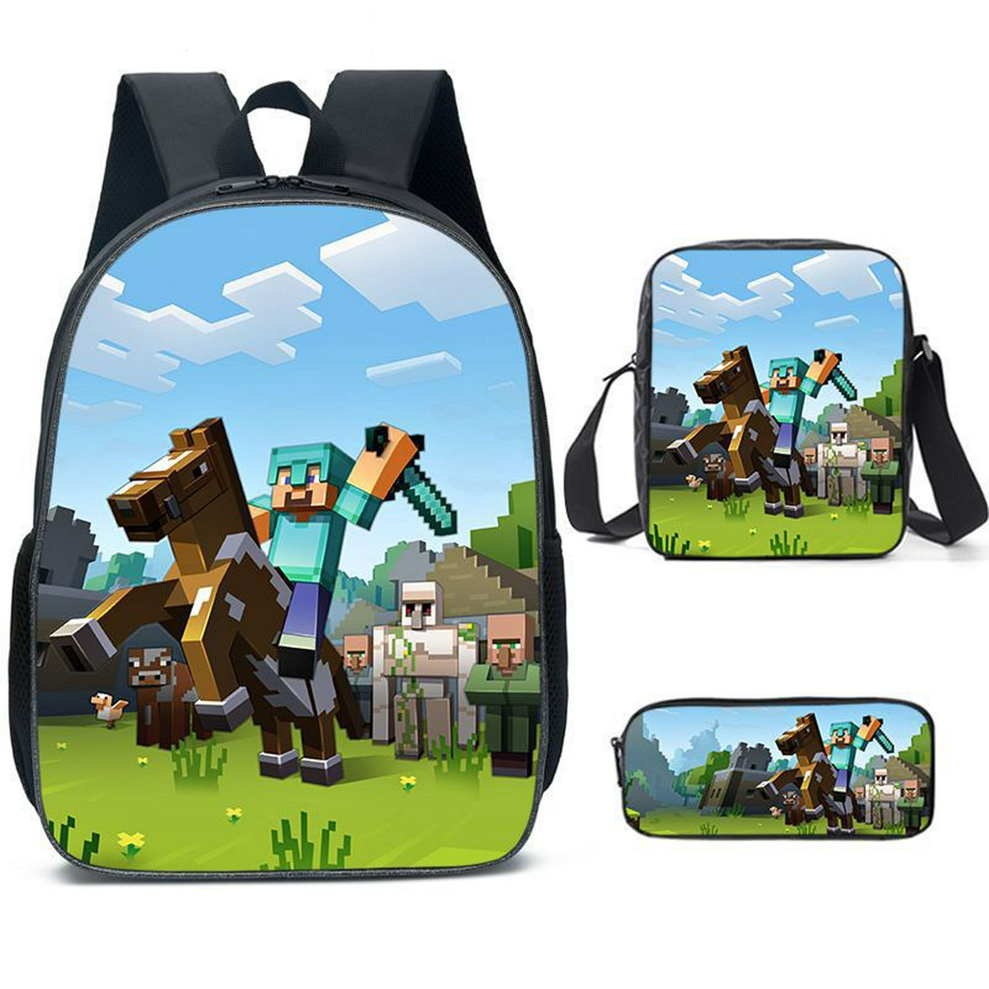 Minecraft Juego de mochila para niños de 4 piezas, Varios colores, Mochilas  de mochila