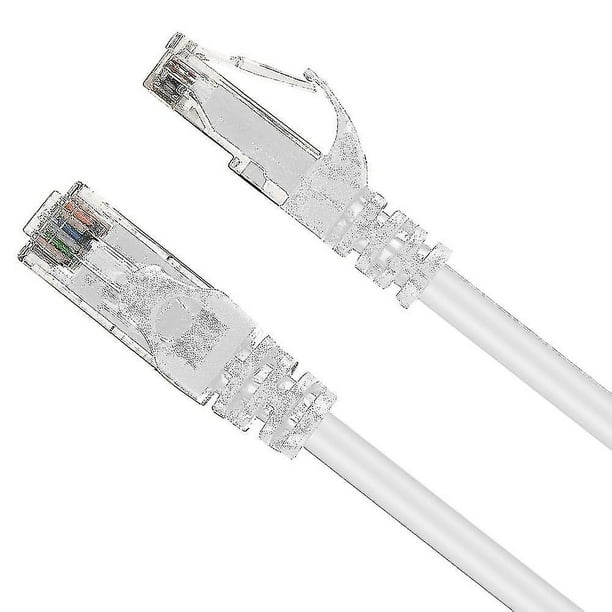 Cable Ethernet Cat6 Cable LAN de red plano Gigabit con clips de