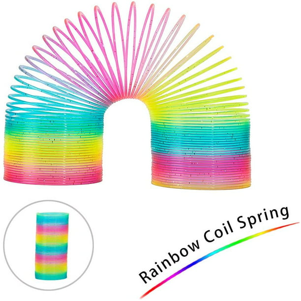 Barka Ave Rainbow Coil Spring Slinky Toy - Gigante Clásico Novedad Plastic  Magic Spring Toy - Gran Regalo para Niños y Niñas Cumpleaños Navidad-3x6  inch/7.6x15cm oso de fresa Producto electrónico