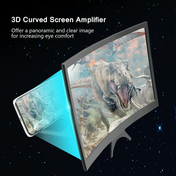 Amplificador De Pantalla De Celular, Curva 3D, Full HD. Tamaño 12” Pul