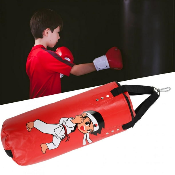  GYMAX Juego de saco de boxeo para niños, kit de saco de boxeo  para niños con guantes y cuerda de salto, saco de boxeo resistente montado  en la pared para jóvenes