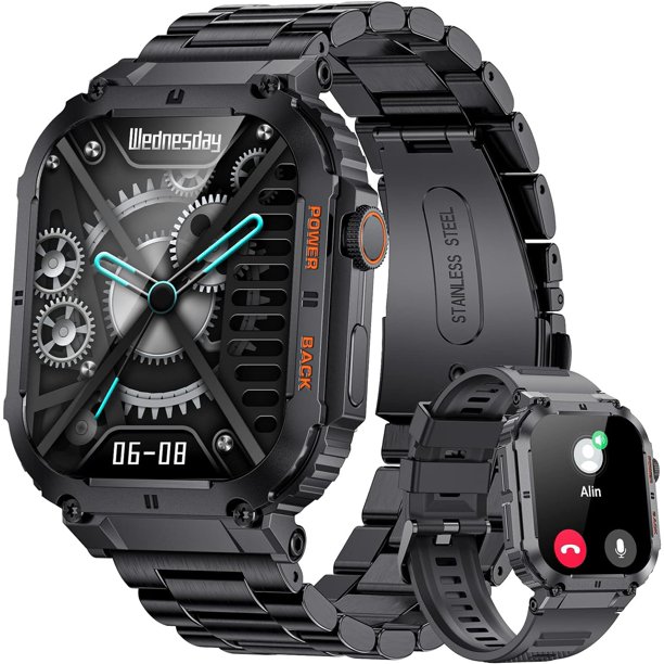 Reloj Inteligente Hombre Bluetooth Llamada Deporte Negro