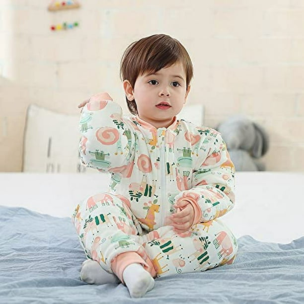 Saco de dormir con mangas extraíbles para bebé, ropa de dormir