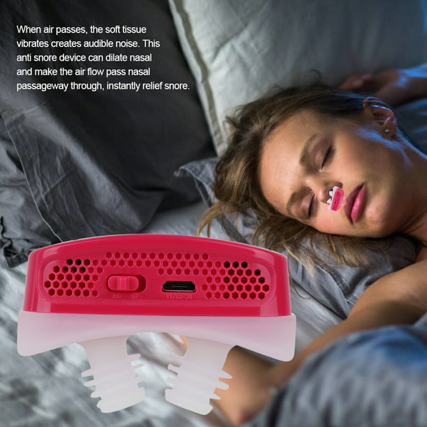 Dispositivo anti ronquidos USB Qkiss, dilatador nasal antirronquidos,  respirador antirronquidos(rojo) Saludable Crtynell NO