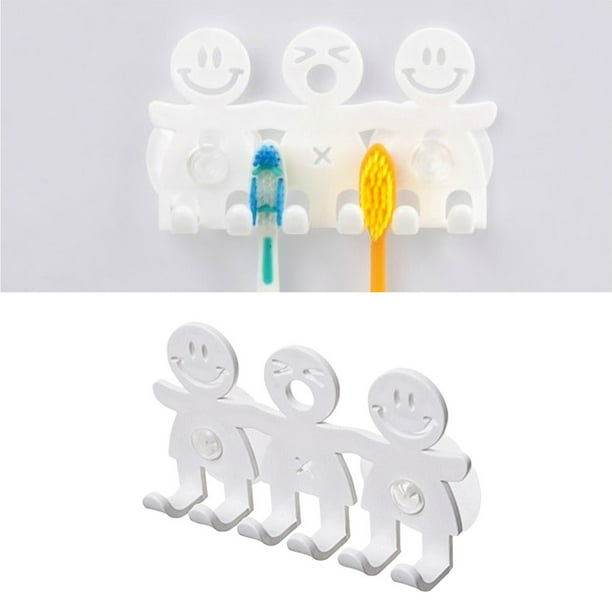 Soporte para cepillo de dientes con ventosa de dibujos animados con tapa,  montado en la pared, creativo y encantador soporte para cepillo de dientes