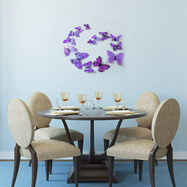 24 mariposas de doble capa para Decorar – Decoración de pared de mariposa  en 3D Mariposas Decorativas para Fiesta Pegatina en la pared Decoración –  Yaxa Guatemala