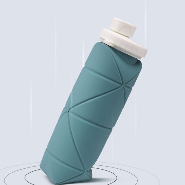 Botella plegable portátil de silicona para deportes al aire libre