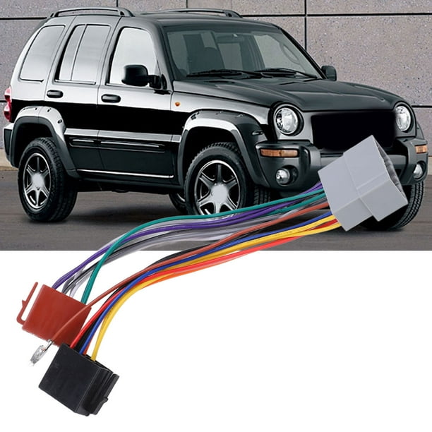 Arnés de cableado de radio de coche con adaptador de conector ISO XE19 para  2002-2010 Select Chrysler Dodge Jeep Instalación estéreo de radio del