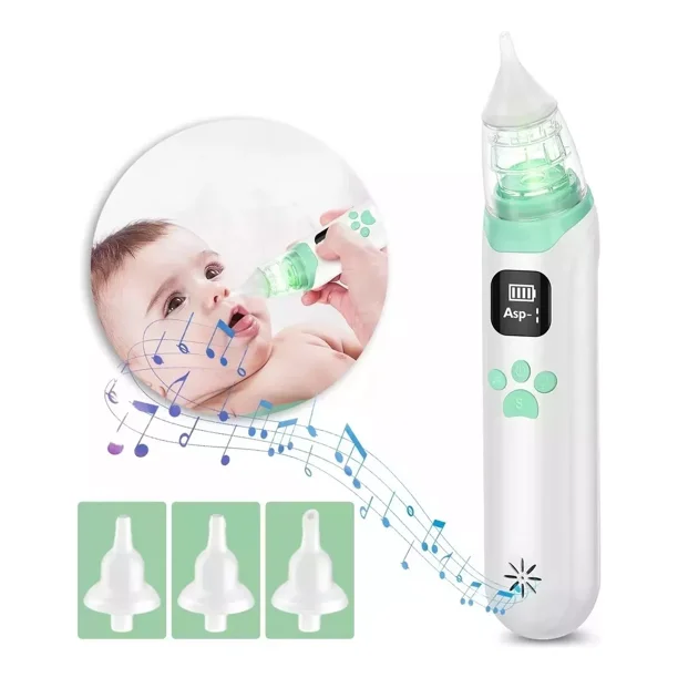 Aspirador Nasal Electrico Para Bebes Limpiador Nasal Bebe Color Azul Marino