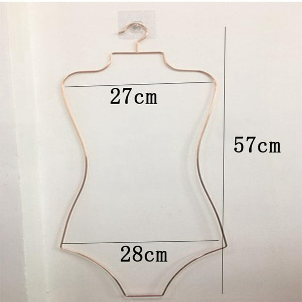  Percha de exhibición de bikini en forma de cuerpo, paquete de 6  perchas de metal para trajes de baño, perchas plegables para trajes de baño,  percha colgante de lencería para armario 