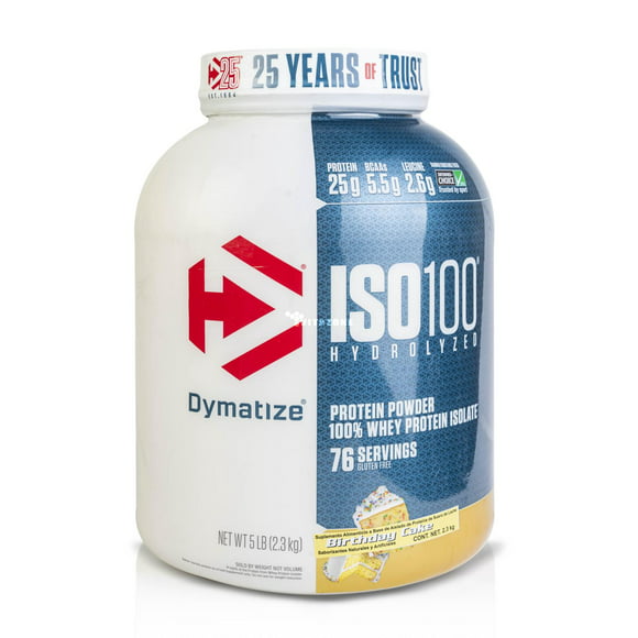 iso 100 hydrolyzed 5 lbs birthday cake dymatize dymatize dymiso100birhtdaycake