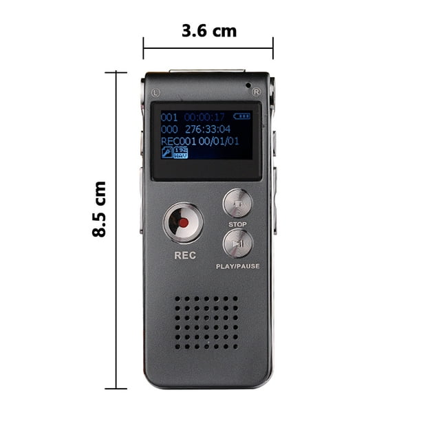 Grabadora de voz digital Grabadora de audio de 8 Gb Mini grabadora