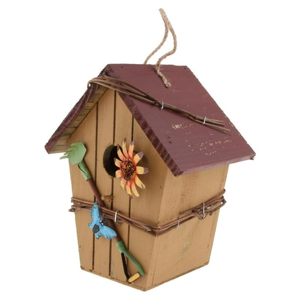 Casa de pájaros de madera de 6 estilos, para mascotas para jardín al aire  libre, Patio decorativo, Zulema Casas decorativas para pájaros al aire  libre
