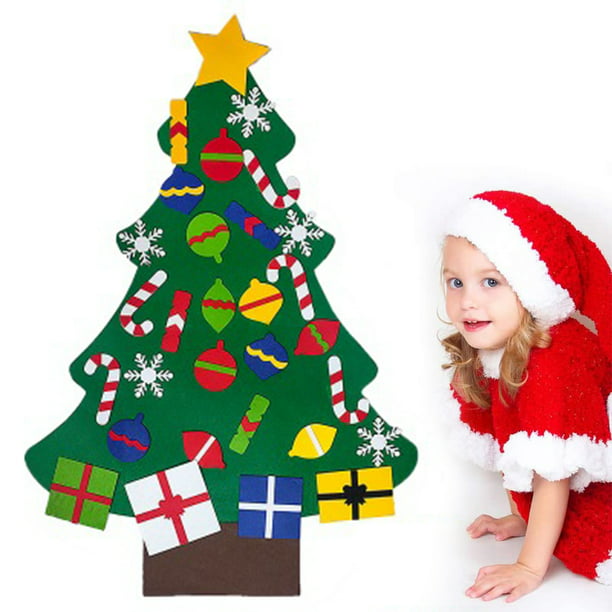 Conjunto de árbol de Navidad de fieltro adornos desmontables, regalos de Navidad colgantes pa Zhivalor 2034469-1 | Walmart en línea