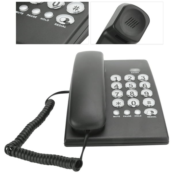 Teléfono Fijo con Función de Silencio y Flash, Modelo KXT504 Portátil de  YLSHRF