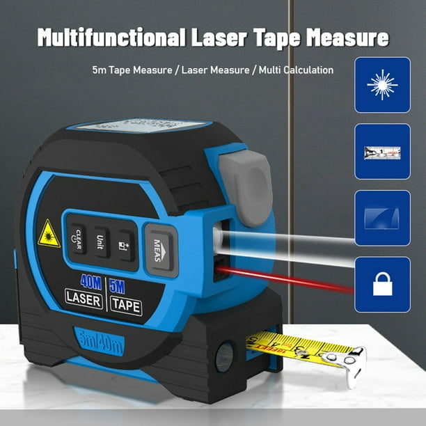 cinta metrica digital laser flexometro métrica calcula area volumen  distancia